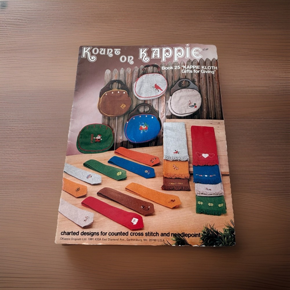 Kount on Kappie Book 25 Kloth Gifts Cross Stitch Needlepoint Patterns Vintage